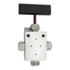 VALVE, 3 WAY/1 PRES, 3/8TUBE,60KSI,SS,INCL AV FTG
