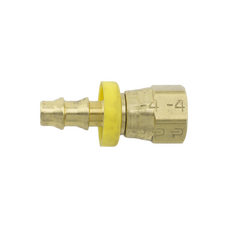 FITTING,HOSE,1/4 JIC FEMLSWIVELx1/4 PUSH-LOK,BRASS FITTING,HOSE,1/4 JIC FEMLSWIVELx1/4 PUSH-LOK,BRASS