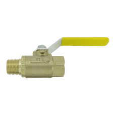 VALVE, BALL, 1/2" NPTF-M, 600 PSI, BRASS