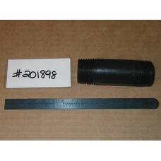 NIPPLE, 3/4NPTM X 3" LG,GRAY PVC, THREADED ON BOT