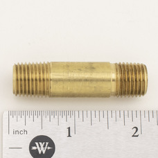 NIPPLE, 1/4 NPT X 2 LG, BRASS